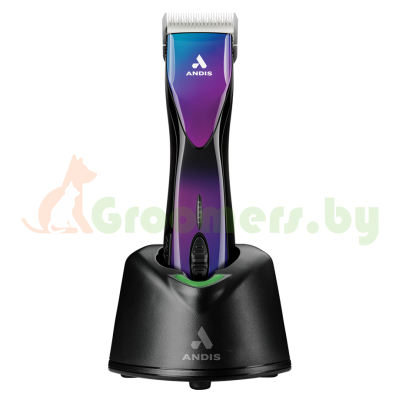Andis - Pulse ZR II Clipper Galaxy - профессиональная 5-скоростная беспроводная машинка с двумя аккумуляторами и лезвием CeramicEdge No10 (1,5 мм) 