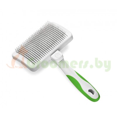 Andis Self-Cleaning Slicker Brush — самочищающаяся пуходёрка средней жёсткости для собак мелких и средних пород