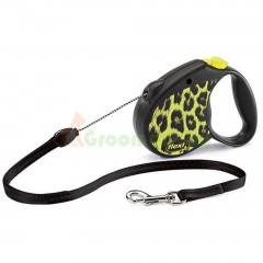 Поводок-рулетка для собак Flexi Leopard Safari S 