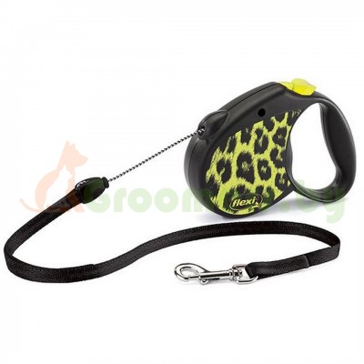 Поводок-рулетка для собак Flexi Leopard Safari S 