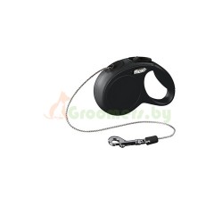 Рулетка-поводок для кошек Flexi Cat XS 3 м трос черный