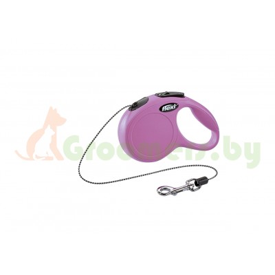 Рулетка-поводок для кошек Flexi Cat XS 3 м трос розовый 