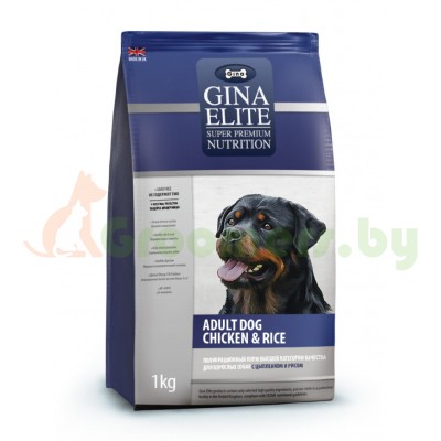 GINA Elite Dog Chiken&Rice корм для собак с Курицей и Рисом