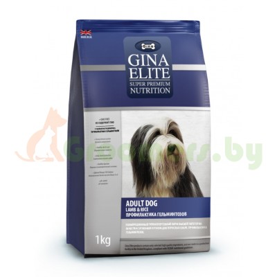 GINA Elite Dog Dog Lamb & Rice with VERM-Xt корм для собак с аллергией на говяжий и куриный белок (NEW)