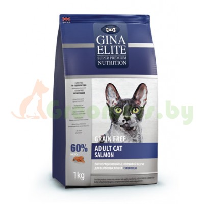 GINA Elite GF Cat Salmon беззерновой корм для кошек с Лососем (NEW)