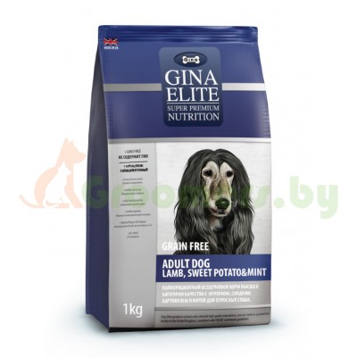 GINA Elite Grain Free Adult Dog Lamb, Sweet Potato&Mint беззерновой корм для собак с Ягненком, Сладким картофелем и Мятой (NEW)