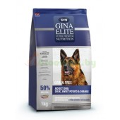 GINA Elite Grain Free Dog Duck,Sweet Potato,Orange беззерновой корм для собак с Уткой, Сладким картофелем и Апельсином (NEW)