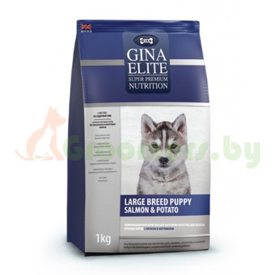 GINA Elite Large Puppy Salmon&Potato корм для щенков крупных пород с Лососем и Картофелем