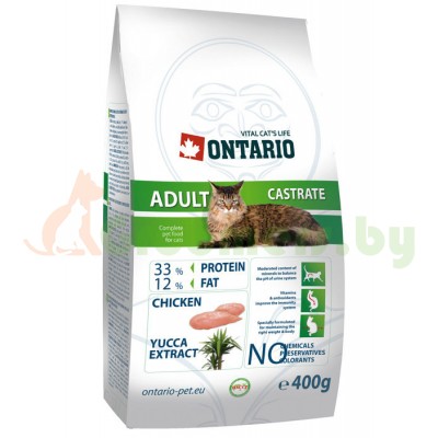 ONTARIO корм для кастрированных кошек (Adult Castrate)