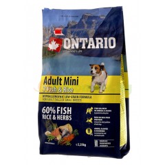ONTARIO корм для собак малых пород с 7 видами рыбы и рисом (Adult Mini 7 Fish &a..