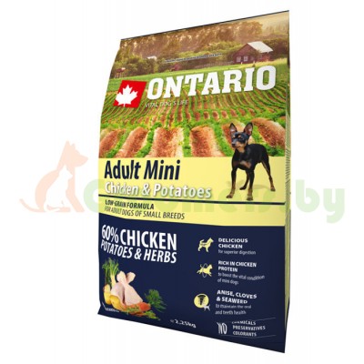 ONTARIO корм для собак малых пород с курицей и картофелем (Adult Mini Chicken & Potatoes)