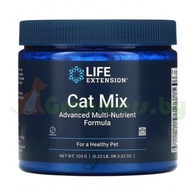Life Extension, Cat Mix, усовершенствованное универсальное средство для котов с питательными веществами, 100 г