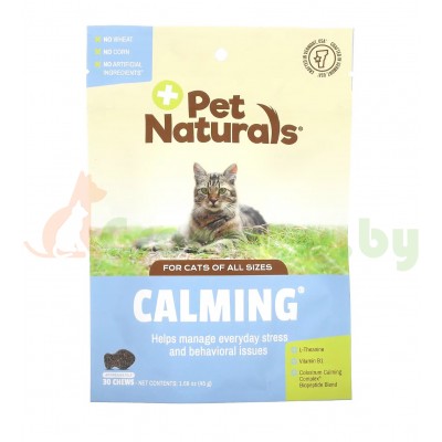 Pet Naturals, успокаивающие таблетки для кошек, 30 жевательных таблеток, 45 г
