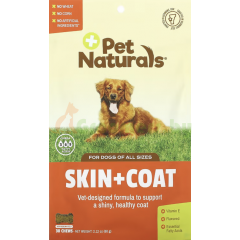 Pet Naturals, Кожа + мех, для собак, 30 жевательных таблеток, 2,12 унции (60 г)