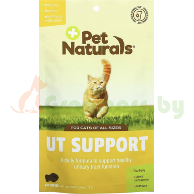 Pet Naturals, добавка для кошек, для поддержки здоровья мочевыводящих путей, 60 жевательных таблеток, 75 г