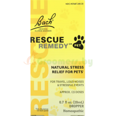 Bach, Rescue Remedy, оригинальные цветочные средства для домашних питомцев, нату..